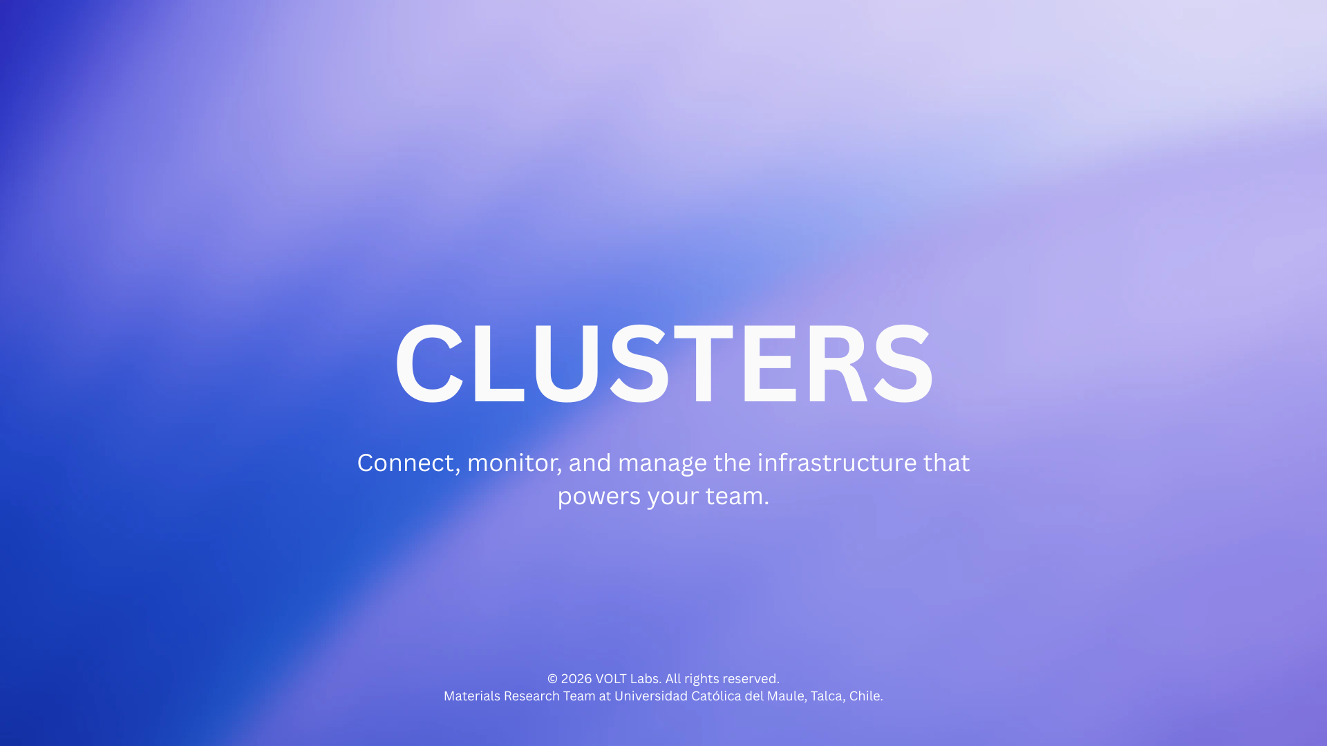 Clusters Overview