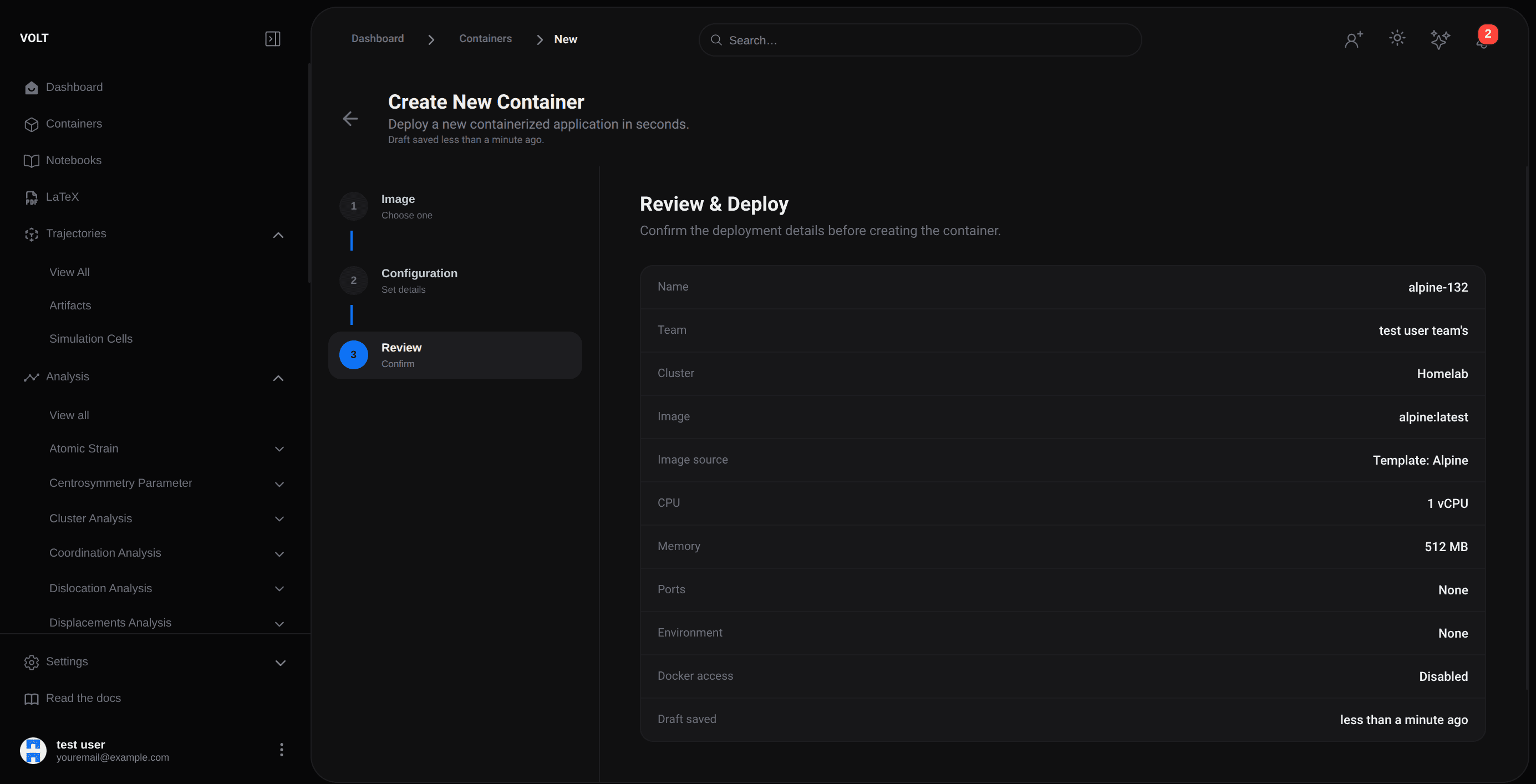 Review Configuration